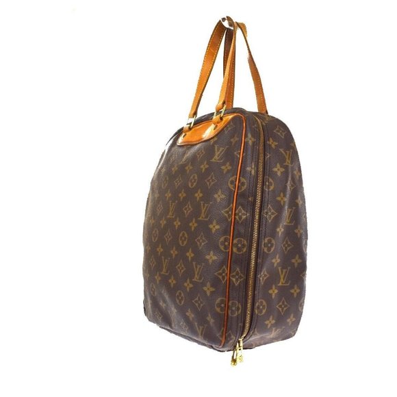 Auth LOUIS VUITTON Excursion Shoes Hand Bag Monogram Leather Brown - Picture 12 of 16